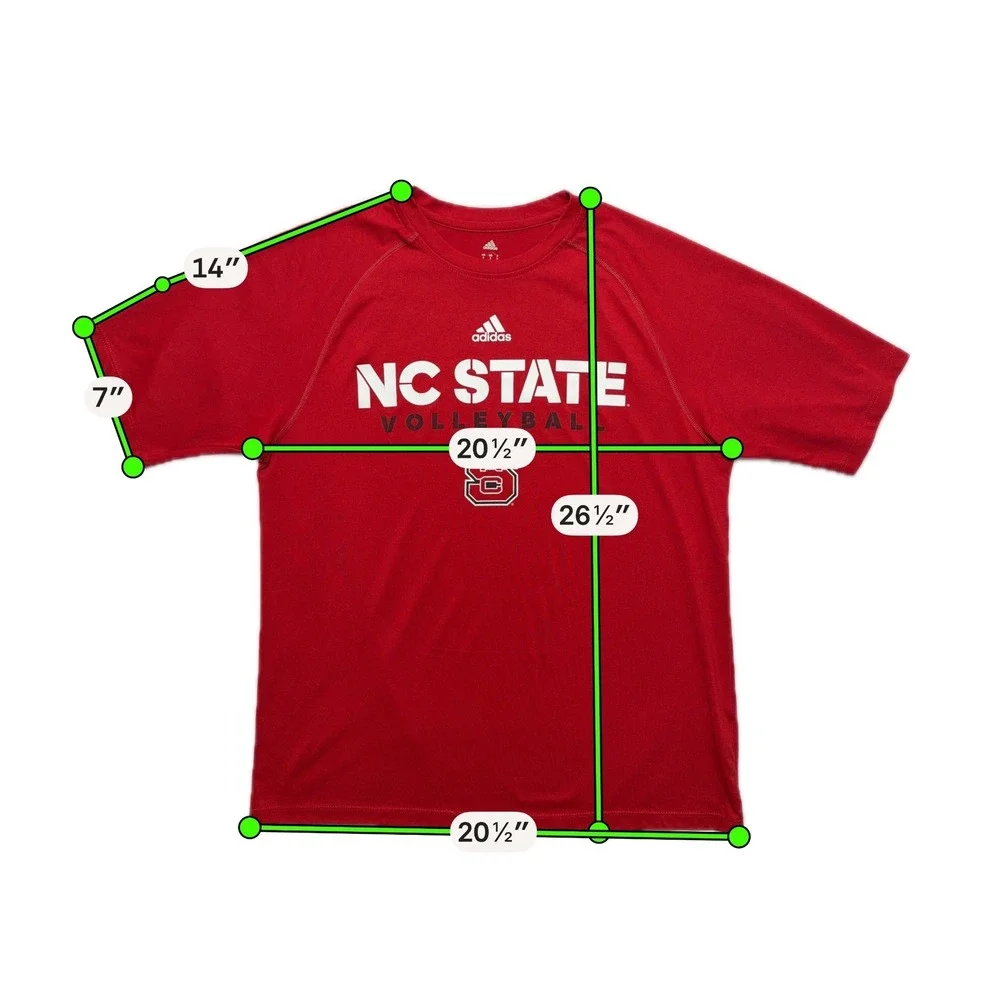 Adidas NC State Volleyball Men‎ Small Red Climalite Graphic T-Shirt NCAA